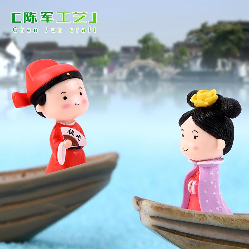 Phụ Kiện Tiểu Cảnh Tiểu cảnh trạng nguyên và công chúa phong cách cổ trang (ZC-708)