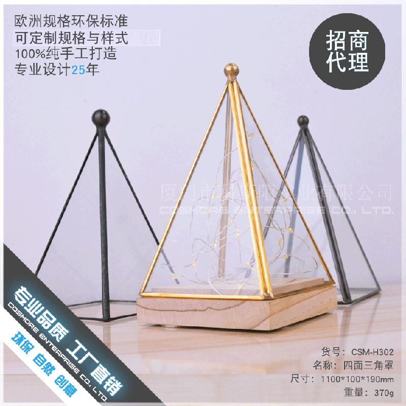 Chậu Đa Giác DG-152 Cây lửa, hoa bạc, cây gỗ, đế đèn kính LED