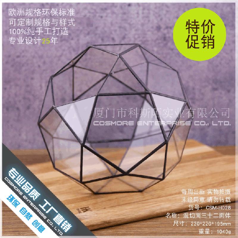 Chậu Đa Giác DG-249 Cảnh quan nhỏ mưa rừng thiết kế cảnh sắc sinh thái chai thủy tinh nồi cơm hoa phòng trong suốt sáng tượng tượng hoa bình 32 mặt