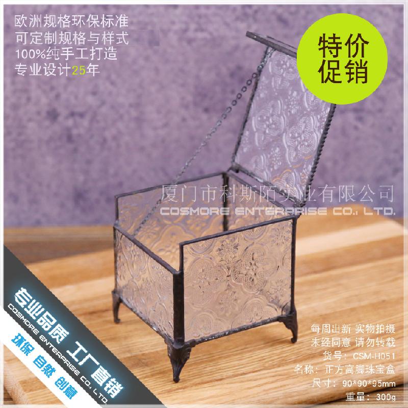 Chậu Đa Giác DG-238 Hộp trang sức cao góc, cây thực vật mụn, thảo mộc hình ảnh nhỏ, kính lớn không đều, hoa bền vĩnh cửu