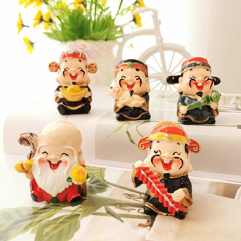 Phụ Kiện Tiểu Cảnh Tượng ngũ phúc thần tài, trang trí xe hơi và nhà cửa đẹp (BS-86)