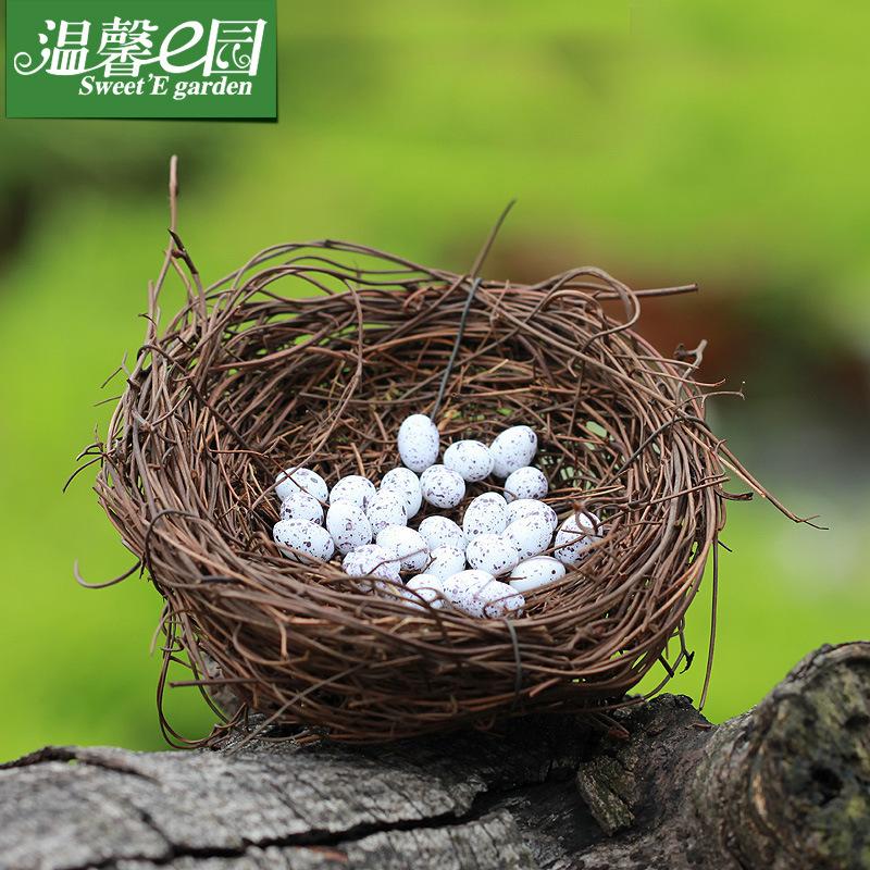 Phụ Kiện Tiểu Cảnh Tiểu cảnh tổ chim mây tre, trang trí chậu cây cảnh DIY (ZC-340)