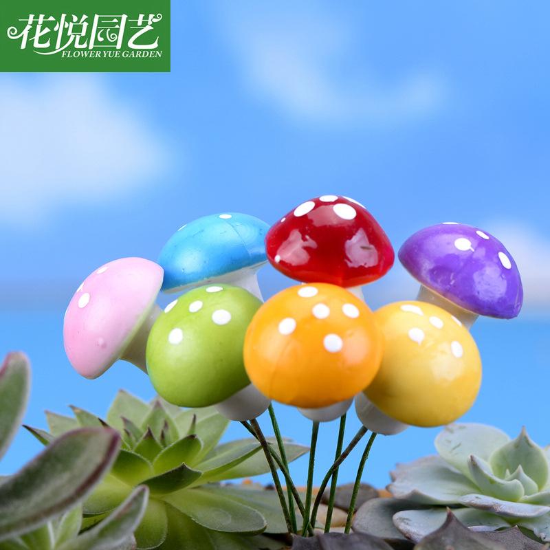 Phụ Kiện Tiểu Cảnh Mô hình nấm mini màu sắc, phụ kiện tiểu cảnh đáng yêu (ZC-20)