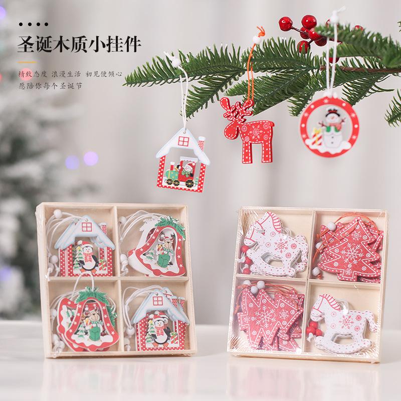Trang Trí Noel Đồ trang trí Giáng Sinh: móc treo gỗ nhỏ, cây thông, tuần lộc, trang trí tinh xảo và quà tặng đẹp mắt.