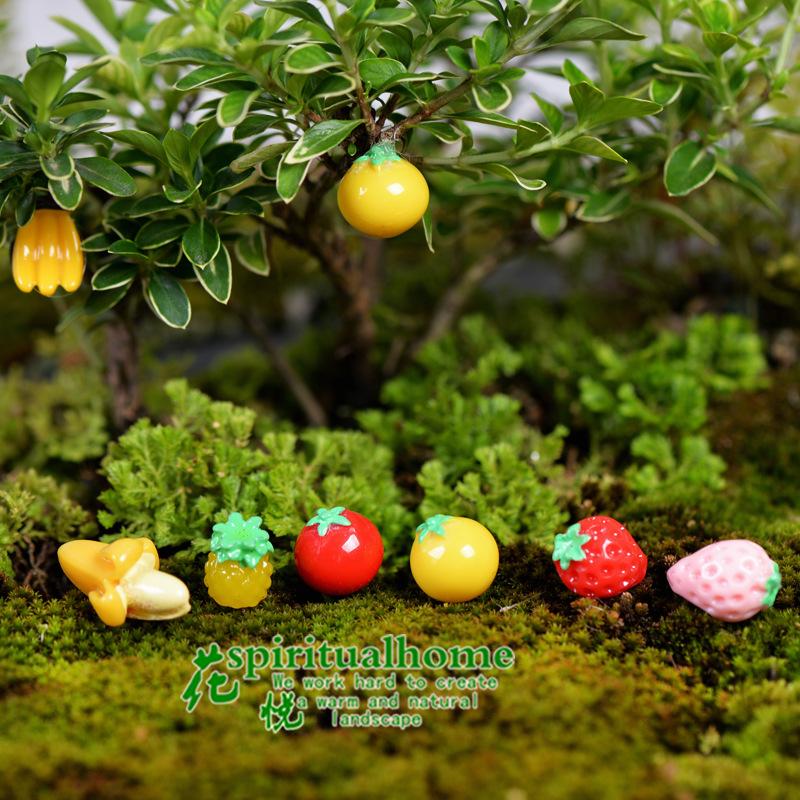 Phụ Kiện Tiểu Cảnh Tiểu cảnh trái cây mini chuỗi dứa và chuối trang trí DIY (ZC-1215)