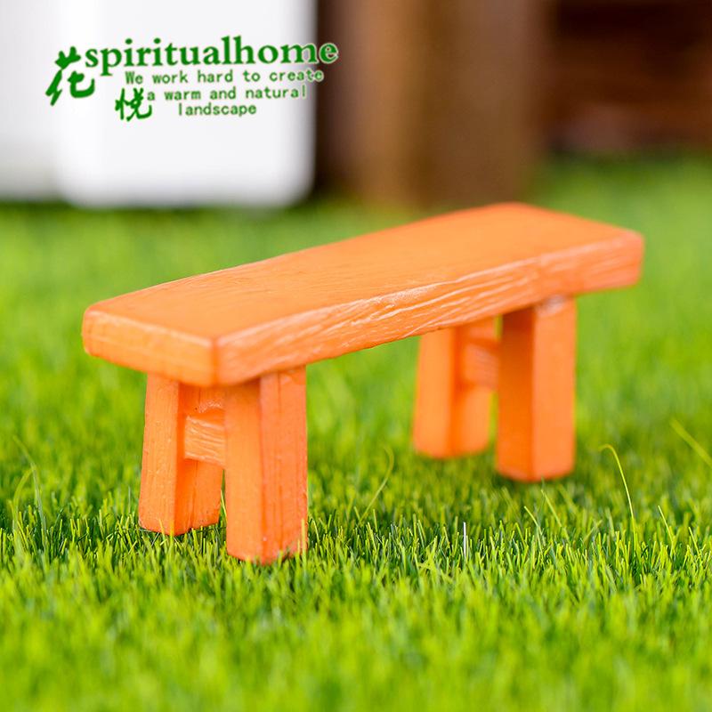 Phụ Kiện Tiểu Cảnh Tiểu cảnh ghế gỗ Zakka, phụ kiện trang trí cây cảnh mini (ZC-464)