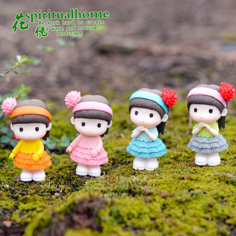 Phụ Kiện Tiểu Cảnh Tiểu cảnh bé gái hàng xóm mini trang trí xe và bàn DIY (ZC-1074)