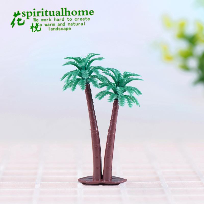 Phụ Kiện Tiểu Cảnh Tiểu cảnh cây thông và cây dừa, phụ kiện trang trí DIY mini (ZC-546)