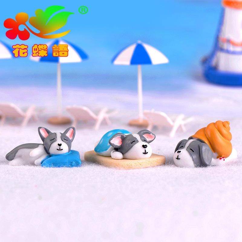 Phụ Kiện Tiểu Cảnh Chó phong cách Địa Trung Hải tiểu cảnh trang trí bánh (ZC-944)