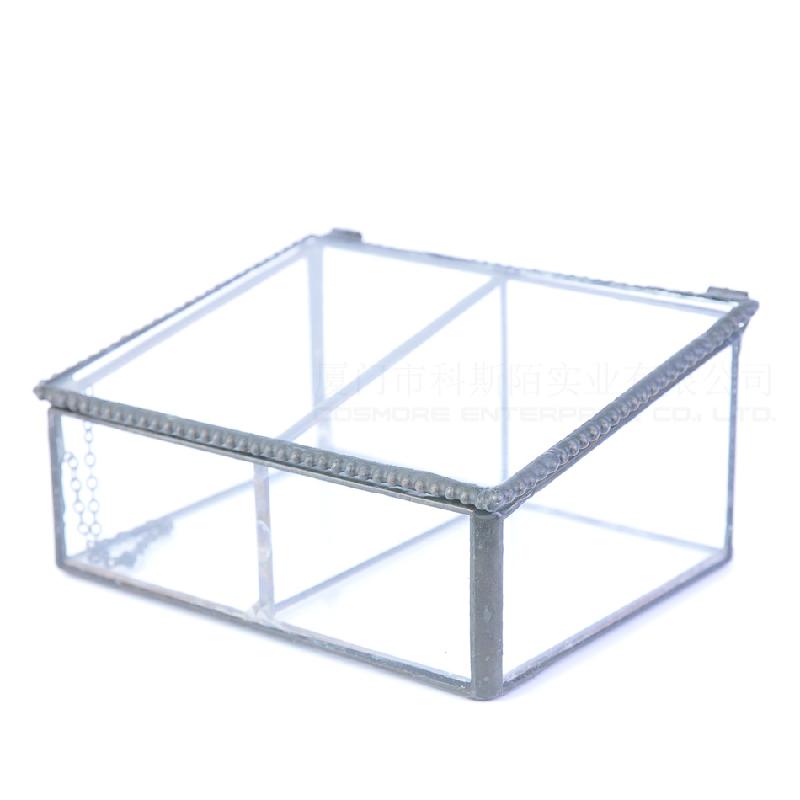 Chậu Đa Giác Nhà kính đôi ngăn vát cạnh Terrarium sen đá (DG-205)