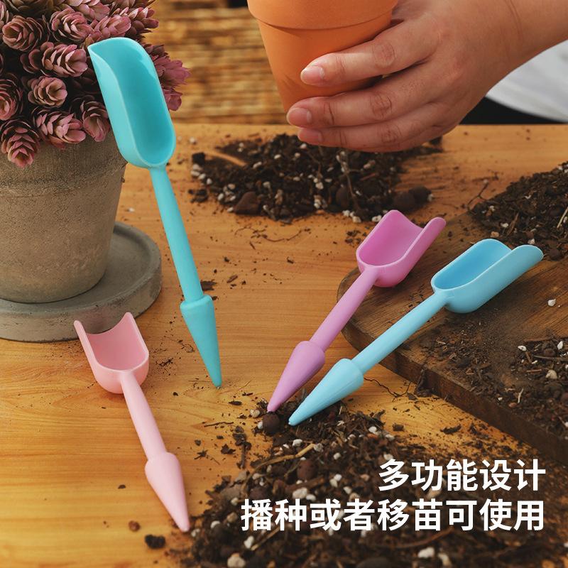 Phụ Kiện Tiểu Cảnh Xẻng mini nhựa màu sắc đa năng cho trồng cây (BS-17)