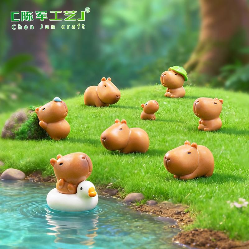 Phụ Kiện Tiểu Cảnh Capybara Phao Bơi Mini Trang Trí (PK-239)