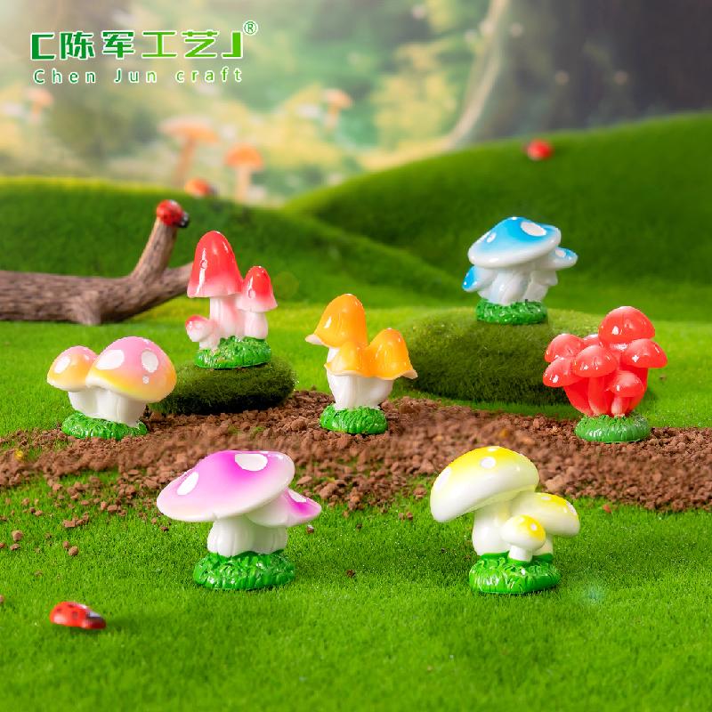 Phụ Kiện Tiểu Cảnh Tiểu cảnh nấm màu sặc sỡ, trang trí cây cảnh DIY dễ thương (ZC-473)