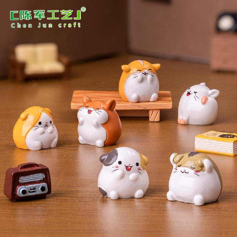 Phụ Kiện Tiểu Cảnh Tiểu cảnh chuột hamster tròn, phụ kiện nhà búp bê mini (ZC-273)