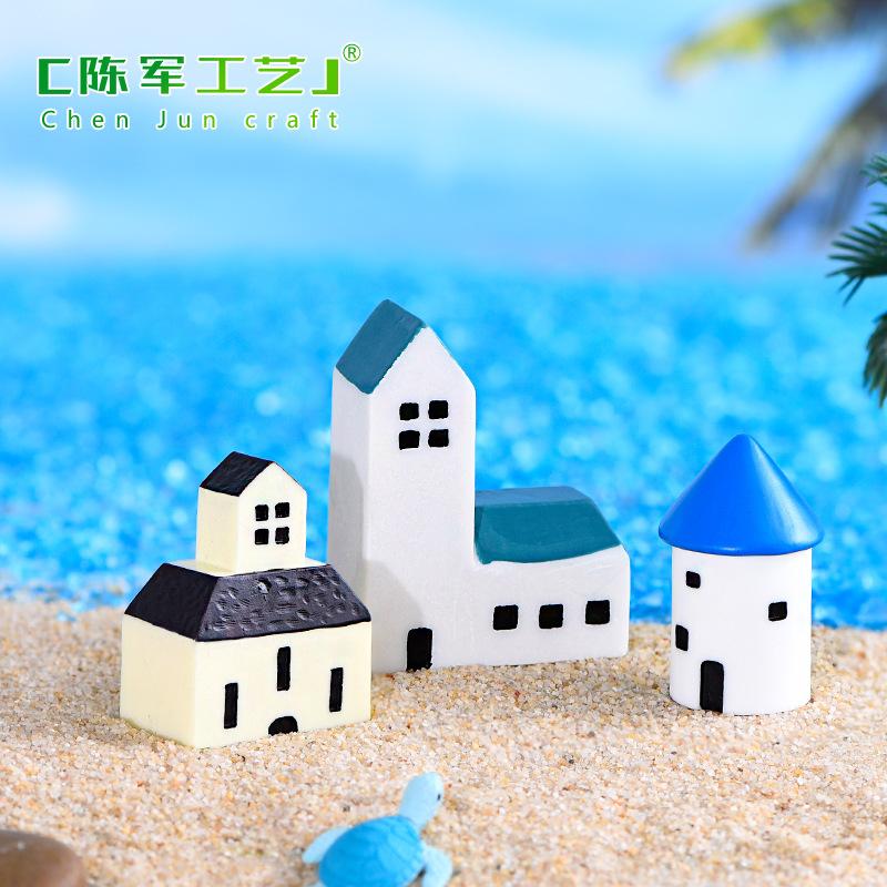 Phụ Kiện Tiểu Cảnh Tiểu cảnh lâu đài và nhà thờ, phong cách Địa Trung Hải Zakka (ZC-586)