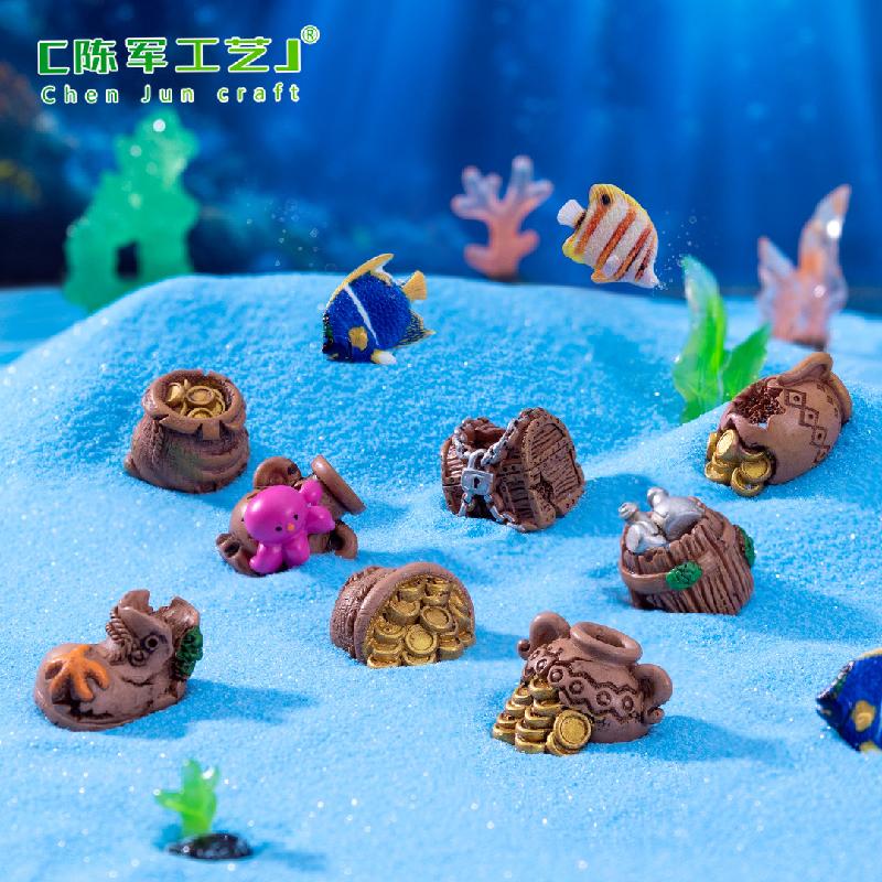 Phụ Kiện Tiểu Cảnh 微景观创意金币海底沉物宝藏系列 鱼缸造景DIY装饰品挂配件小摆件