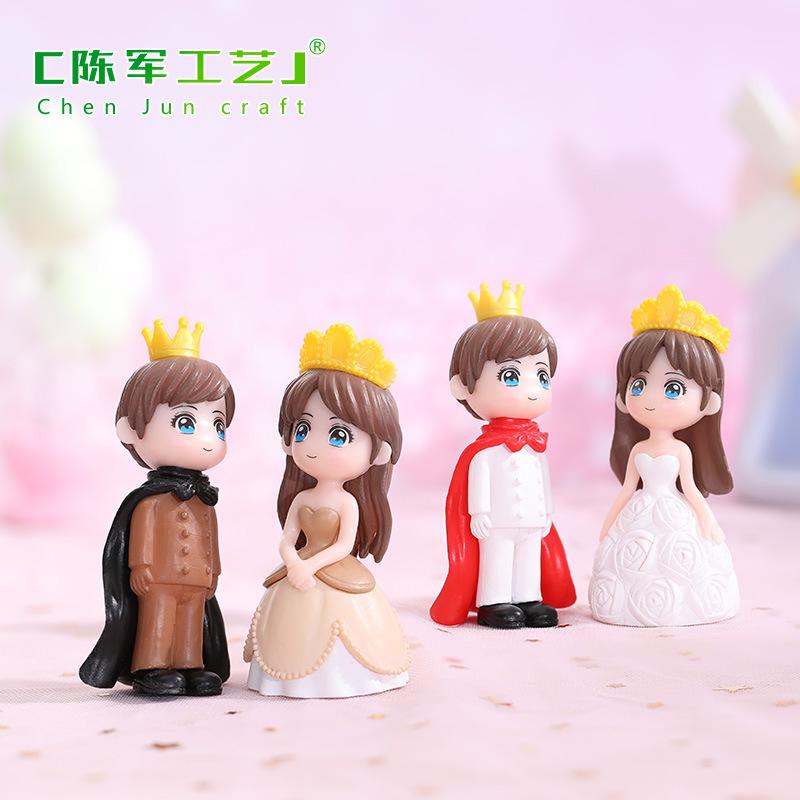 Phụ Kiện Tiểu Cảnh Tiểu cảnh đôi vương tử và công chúa trang trí bánh DIY (ZC-830)