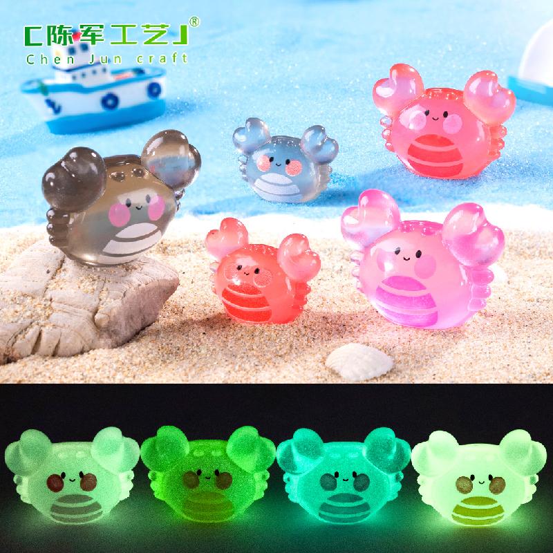 Phụ Kiện Tiểu Cảnh Tiểu cảnh cua phát sáng mini trang trí bàn DIY (ZC-962)