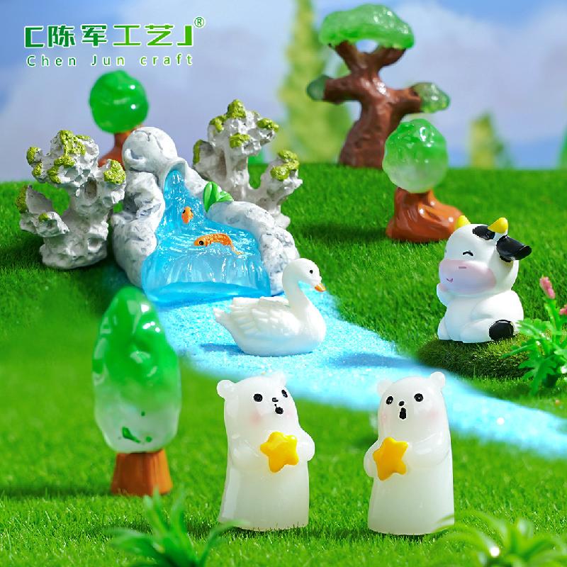 Phụ Kiện Tiểu Cảnh 微景观创意夜光梦幻森林园艺造景 DIY装饰品配件迷你生态瓶小摆件