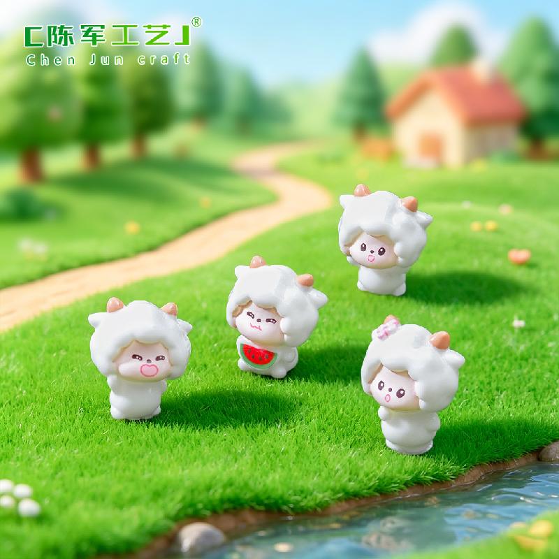 Phụ Kiện Tiểu Cảnh Cừu đáng yêu mini trang trí sân vườn tiểu cảnh (PK-706)