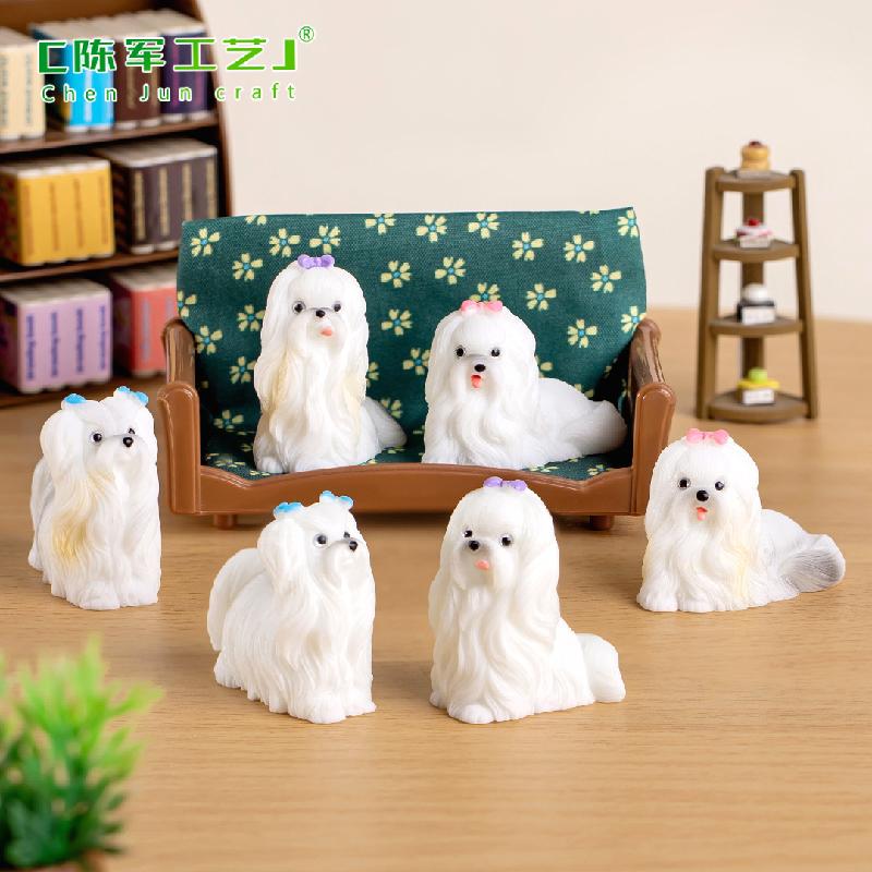 Phụ Kiện Tiểu Cảnh Tiểu cảnh chó mini trang trí xe và bàn làm việc dễ thương (ZC-868)