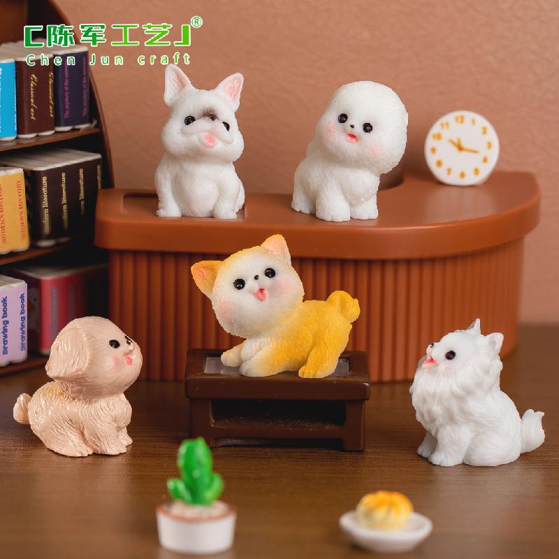 Phụ Kiện Tiểu Cảnh Tiểu cảnh chó con dễ thương, trang trí bàn làm việc mini (ZC-179)