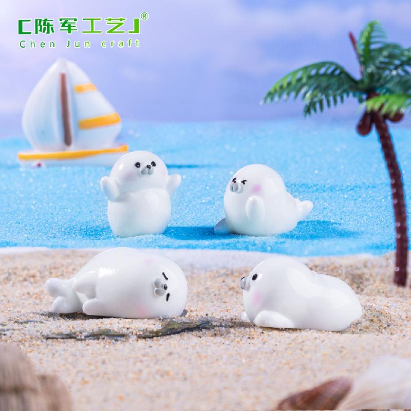 Phụ Kiện Tiểu Cảnh Tiểu cảnh hải cẩu dễ thương, phụ kiện trang trí bể cá mini (ZC-589)