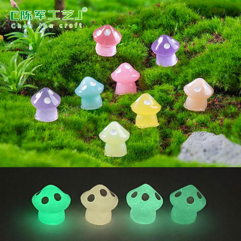 Phụ Kiện Tiểu Cảnh Nấm phát sáng bảy màu trang trí chậu cây rêu DIY (ZC-920)