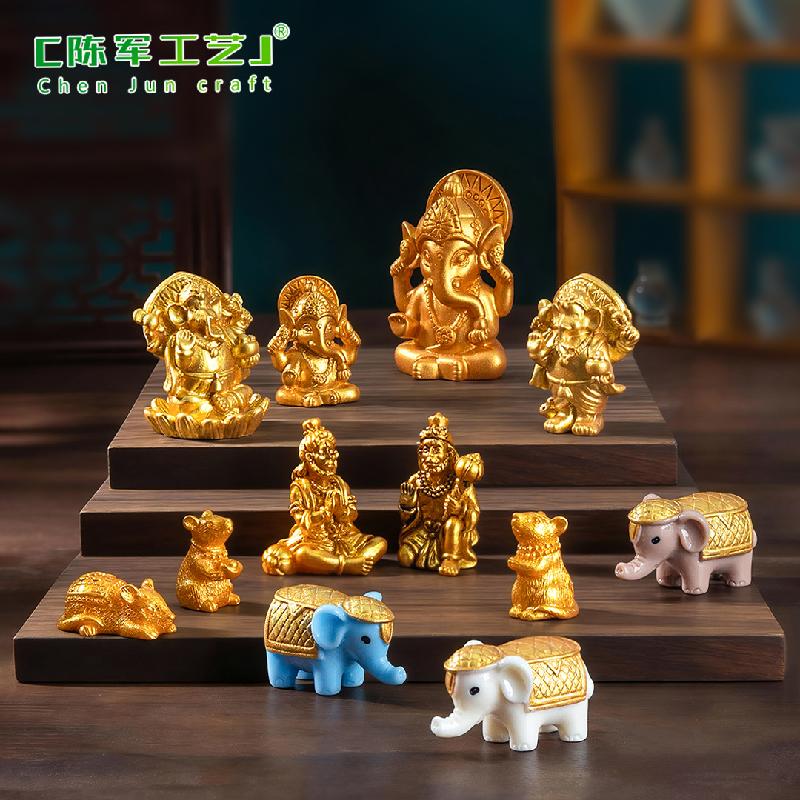 Phụ Kiện Tiểu Cảnh Tượng Thần Và Voi Trắng Đông Nam Á Mini (PK-475)