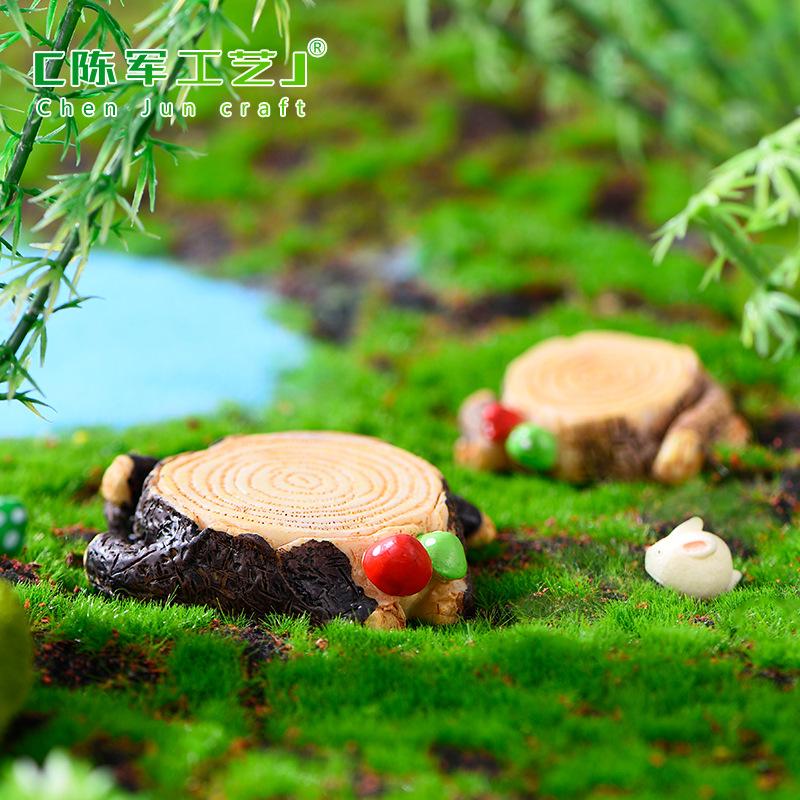 Phụ Kiện Tiểu Cảnh Tiểu cảnh gốc cây và nấm, trang trí chậu cây mini DIY (ZC-250)