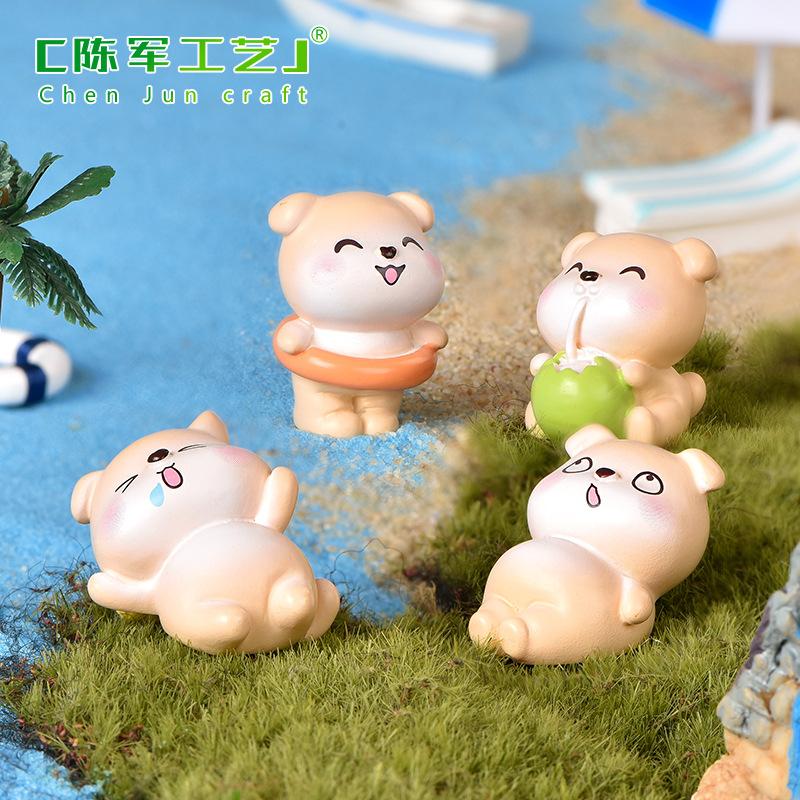 Phụ Kiện Tiểu Cảnh Tiểu cảnh chó biển mini trang trí bãi biển DIY đáng yêu (ZC-925)