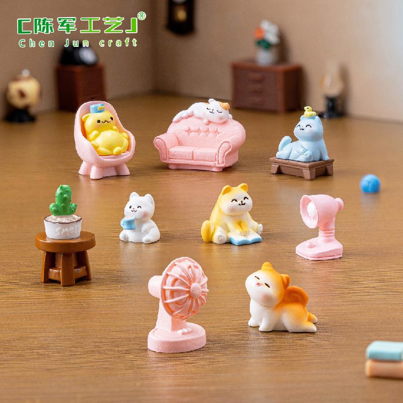 Phụ Kiện Tiểu Cảnh Tiểu cảnh mèo hàng ngày, trang trí cây cảnh đáng yêu (ZC-86)