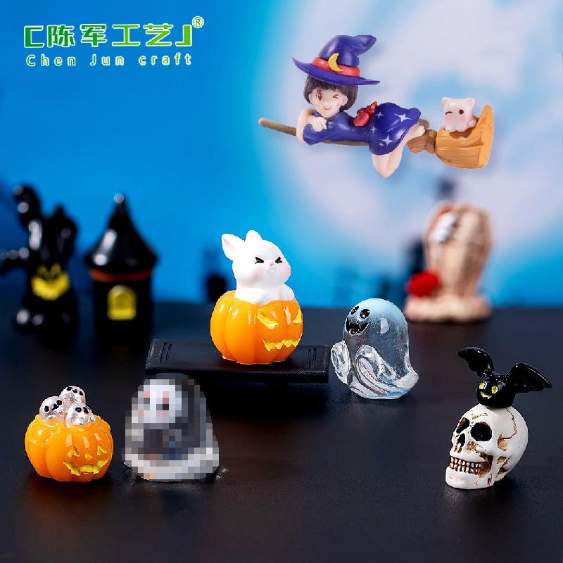 Phụ Kiện Tiểu Cảnh Tiểu cảnh Halloween quả cầu ma, bí ngô không mặt (ZC-128)