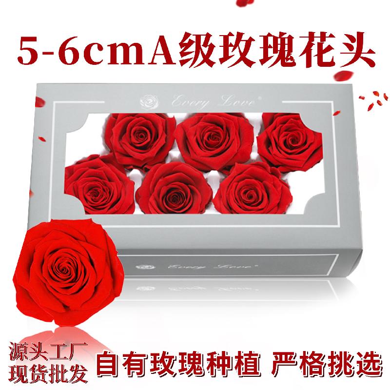 Hoa khô trang trí Hoa hồng vĩnh cửu hạng A 6 bông DIY hoa khô bó hoa cao cấp (HK-23)