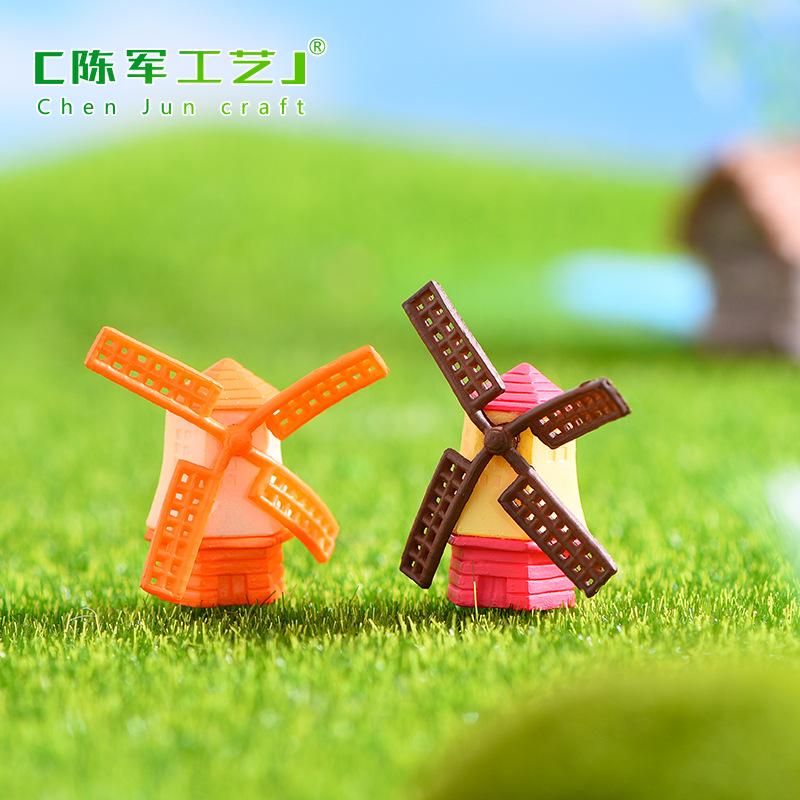 Phụ Kiện Tiểu Cảnh Tiểu cảnh rêu kèm cối xay gió trang trí cây mini (ZC-636)