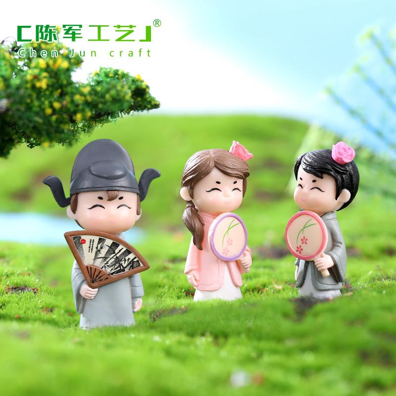 Phụ Kiện Tiểu Cảnh Tiểu cảnh đôi tài tử và giai nhân mini trang trí bánh DIY (ZC-1228)