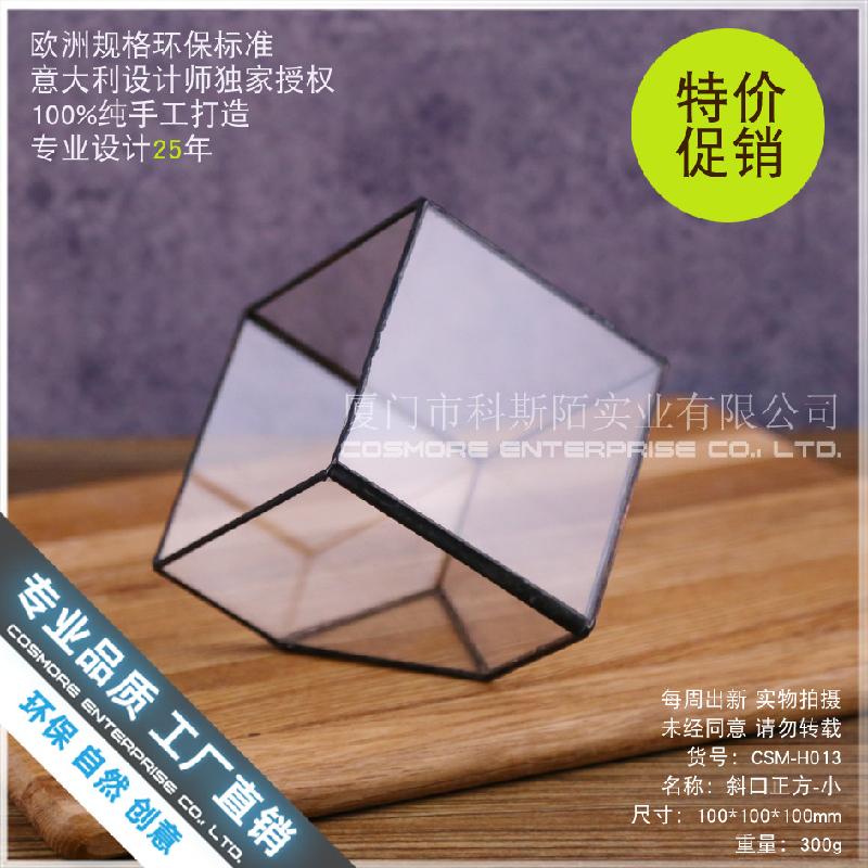 Chậu Đa Giác Nhà kính cây cảnh nghiêng vuông mini (DG-57)