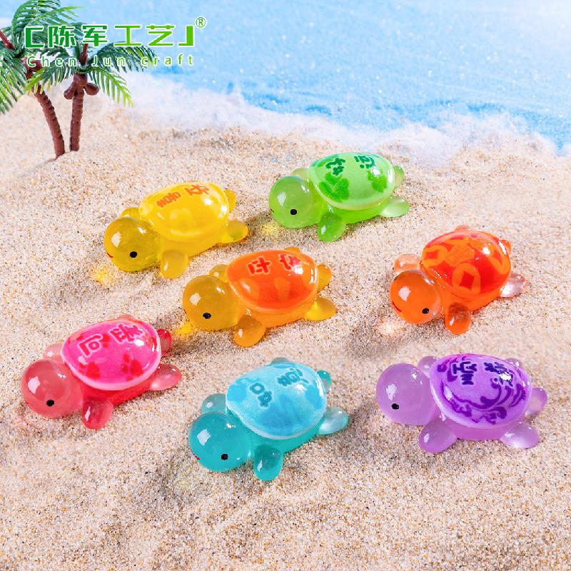 Phụ Kiện Tiểu Cảnh Tiểu cảnh rùa phát sáng mini trang trí xe và bàn DIY (ZC-1210)