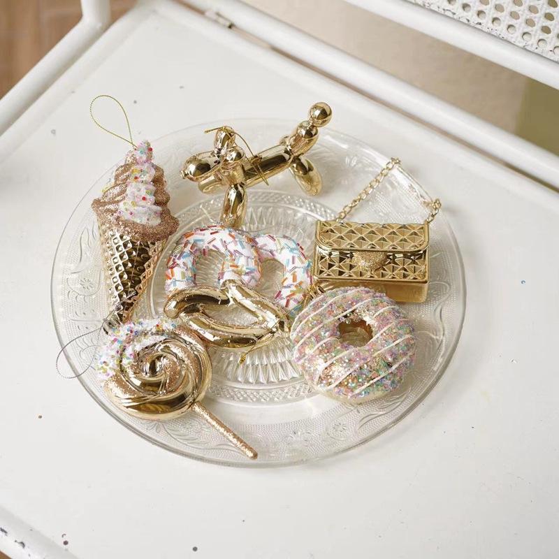 Trang Trí Noel Bộ trang trí Peacetime Giáng Sinh màu vàng sang trọng, phụ kiện cây thông Noel, decor nhà cửa Noel