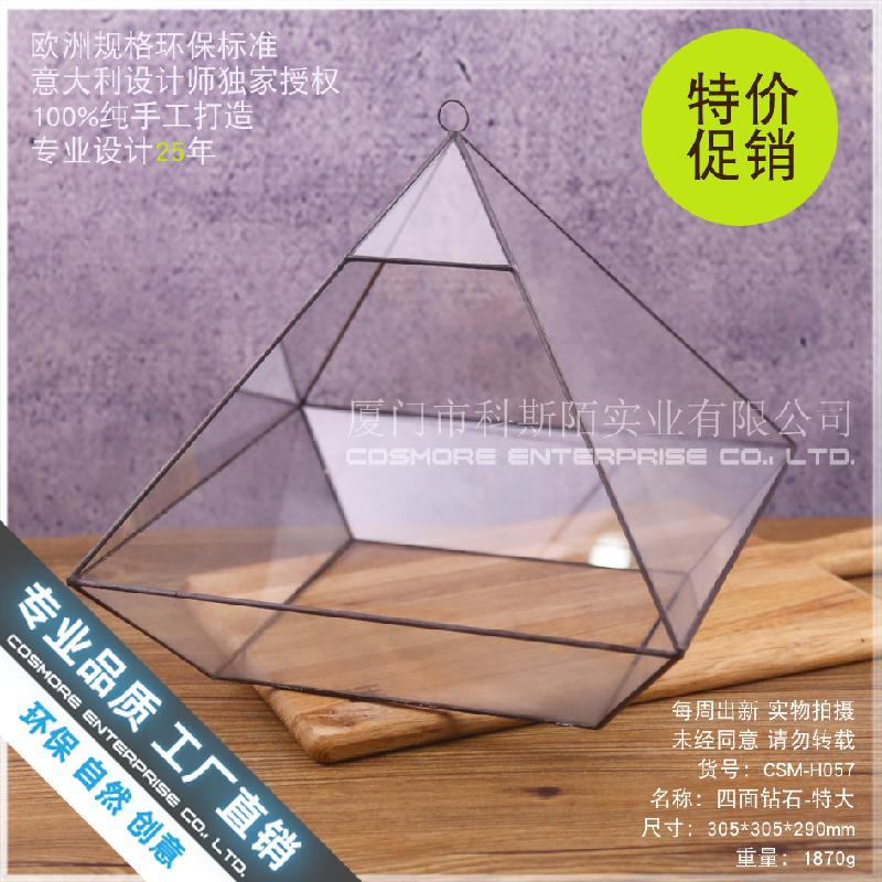 Chậu Đa Giác Nhà kính kim cương siêu lớn Terrarium sen đá (DG-202)