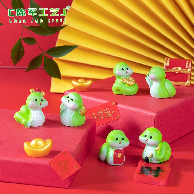 Phụ Kiện Tiểu Cảnh Tiểu cảnh năm mới, rắn và bao lì xì, trang trí mini DIY (ZC-311)