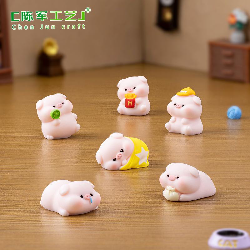Phụ Kiện Tiểu Cảnh Heo Hồng Hoạt Hình Mini (PK-674)