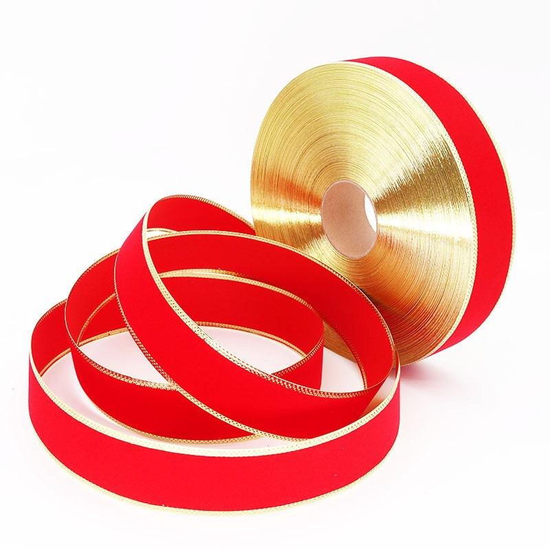 Trang Trí Noel Ruy băng Giáng Sinh đỏ, nơ nhung, và dây viền vàng, lý tưởng cho trang trí cây thông, vòng nguyệt quế và các phụ kiện lễ hội.