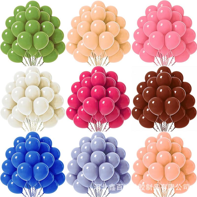 Trang Trí Noel Bộ bóng bay 10 inch cho sinh nhật và tiệc cưới, bao gồm dây bóng bay và bóng bay màu macaron cổ điển. Phù hợp cho trang trí tiệc và sự kiện, bán buôn.