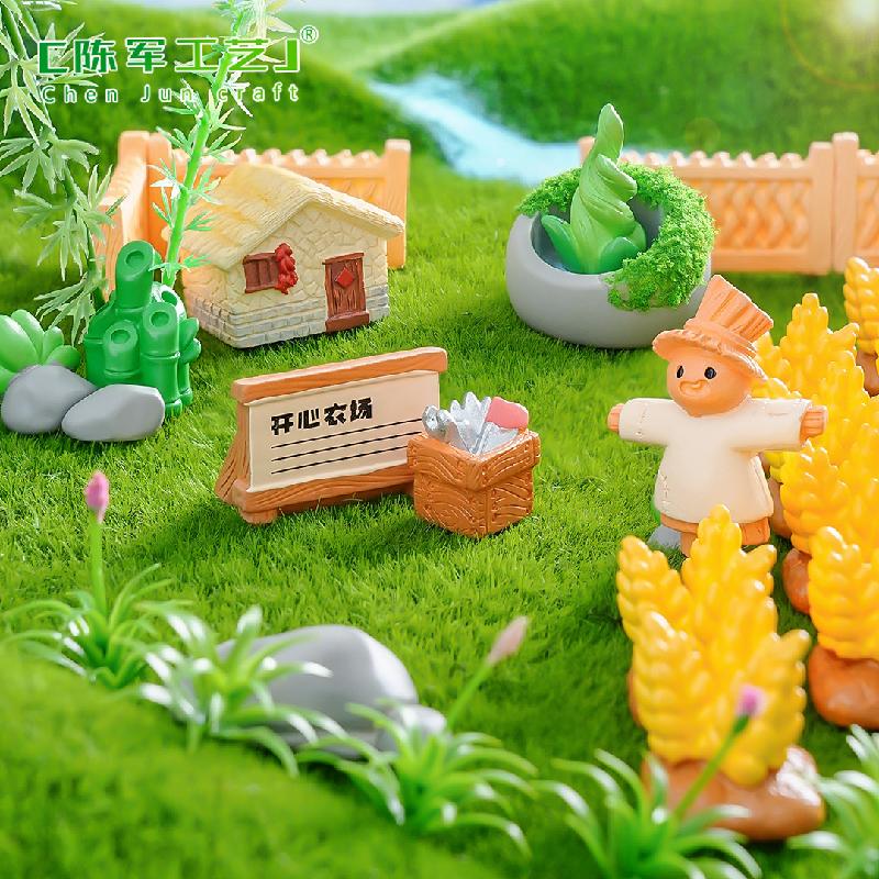 Phụ Kiện Tiểu Cảnh Tiểu cảnh rơm và lúa, phong cảnh nông trại mini DIY (ZC-30)