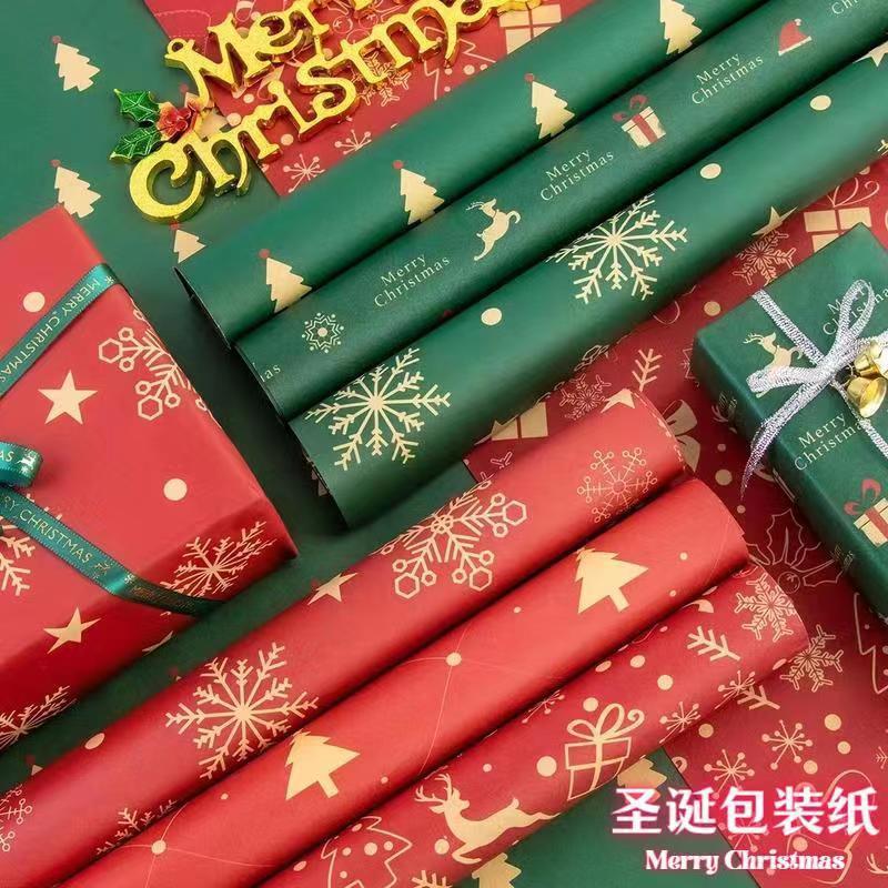 Trang Trí Noel Giấy gói quà Giáng Sinh: giấy gói hoa, giấy gói quà lớn, giấy gói dày, bao bì lễ hội, giấy gói sách.
