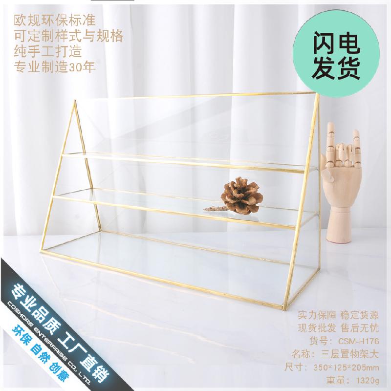 Chậu Đa Giác Kệ kính trưng bày nước hoa, trang sức phong cách châu Âu (DG-78)