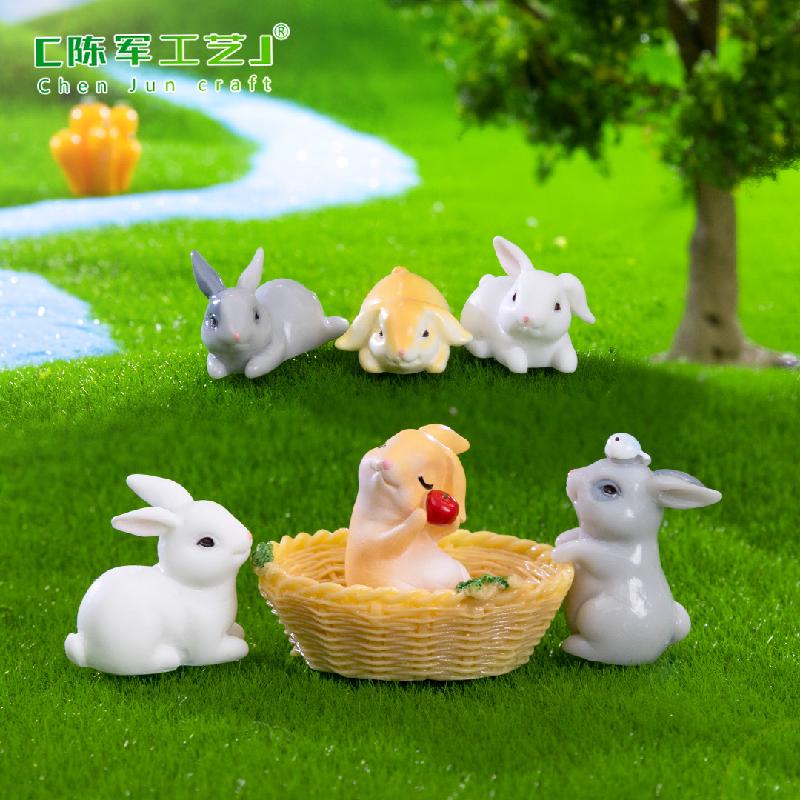 Phụ Kiện Tiểu Cảnh Thỏ mini dễ thương trang trí tiểu cảnh DIY cho bàn làm việc (ZC-735)