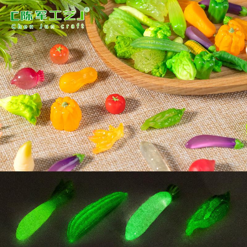Phụ Kiện Tiểu Cảnh 微景观创意仿真蔬菜南瓜萝卜食玩DIY盲袋装饰品挂配件迷你小摆件