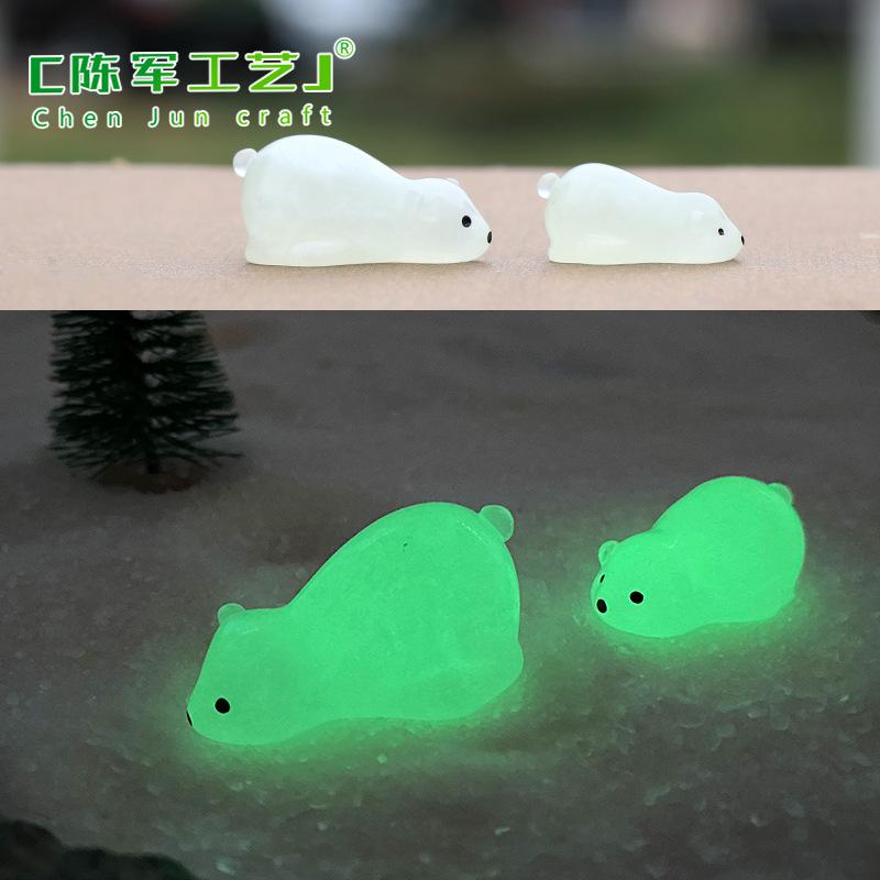 Phụ Kiện Tiểu Cảnh Tiểu cảnh gấu Bắc Cực phát sáng, phụ kiện trang trí mini (ZC-475)